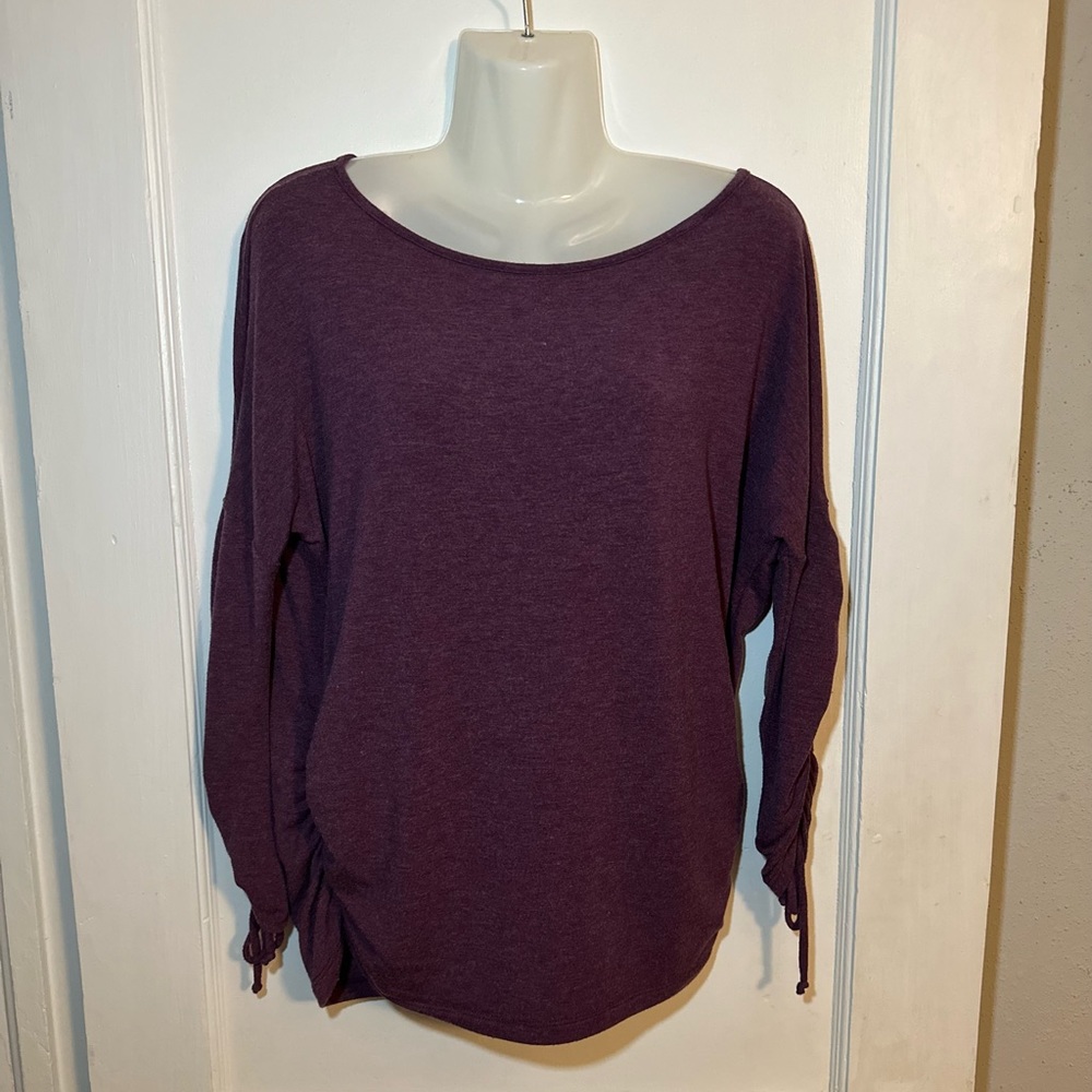 Purple Tie Sleeve Top